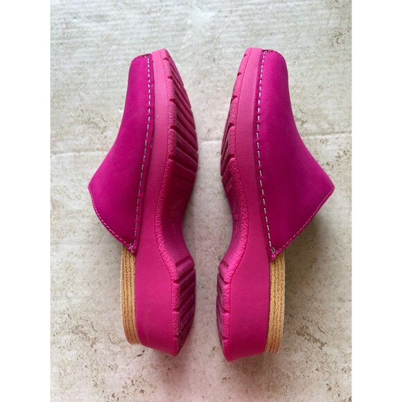 Dansko Women's Sz 39 Pink Wedge Slide Shoes - Picture 9 of 12